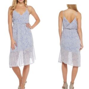 Parc & Lex Lavender Lace Milkmaid Dress V Neck Cottagecore Flora/Paisley Small